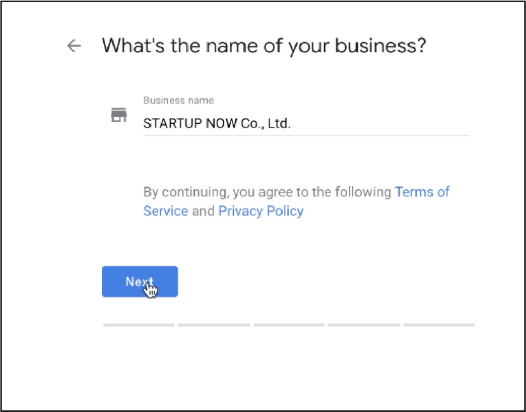 STARTUP NOW---Google My Business---name---setting